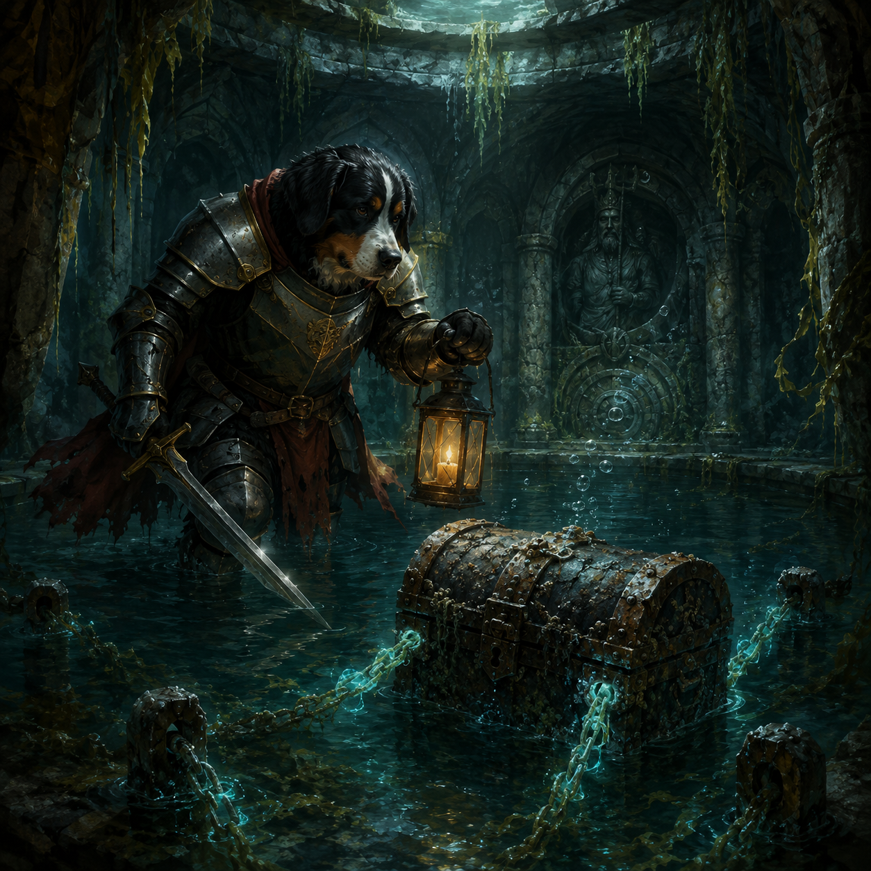 The Tide-Bound Chest — Floor 1 wager event vignette