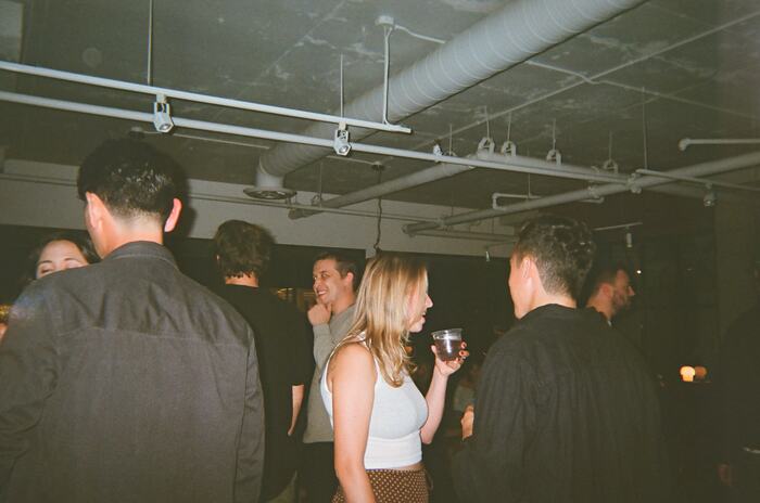 Guests talking in the middle of the room